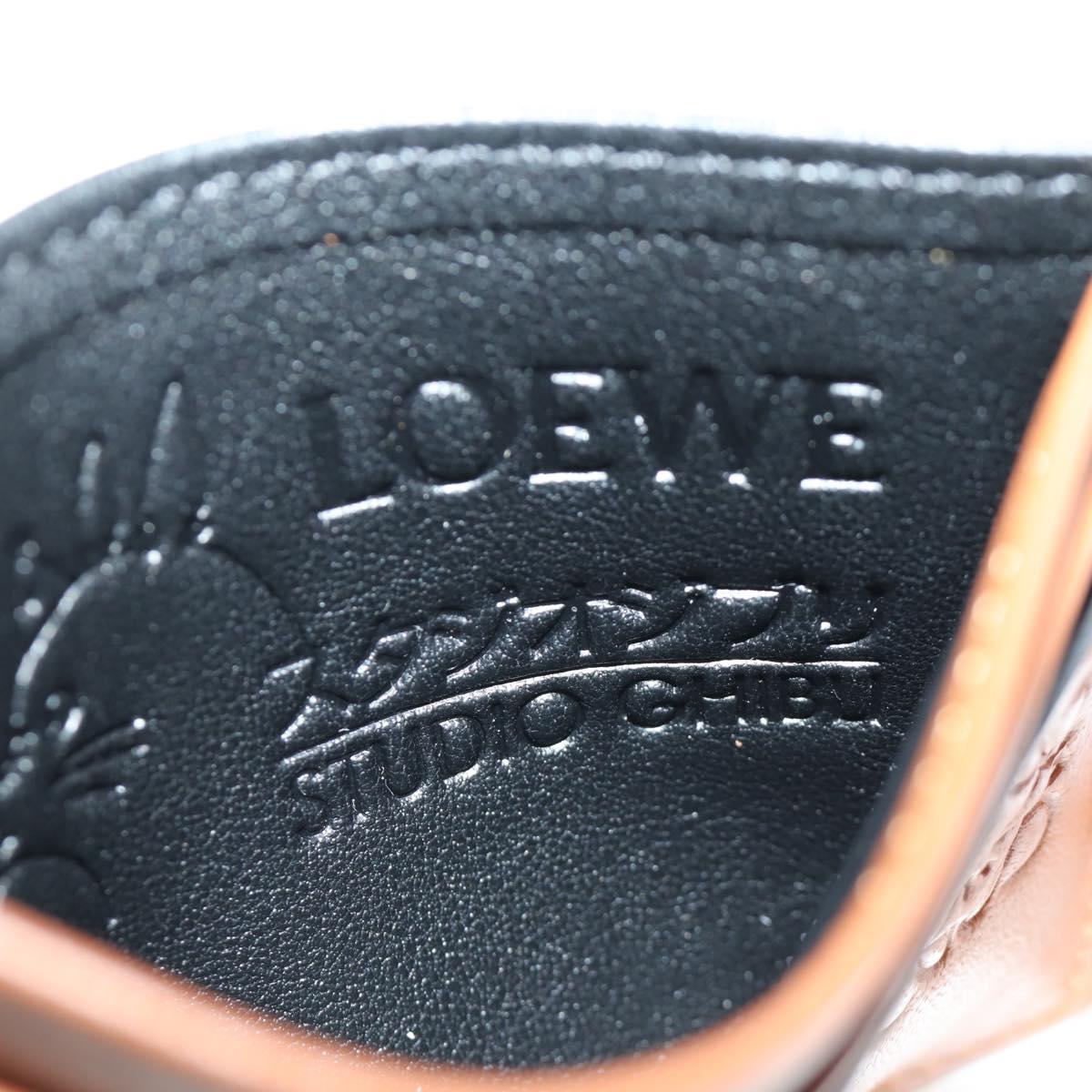 LOEWE × Studio Ghibli My Neighbor Totoro Card Case Leather Brown Auth 167394SAM