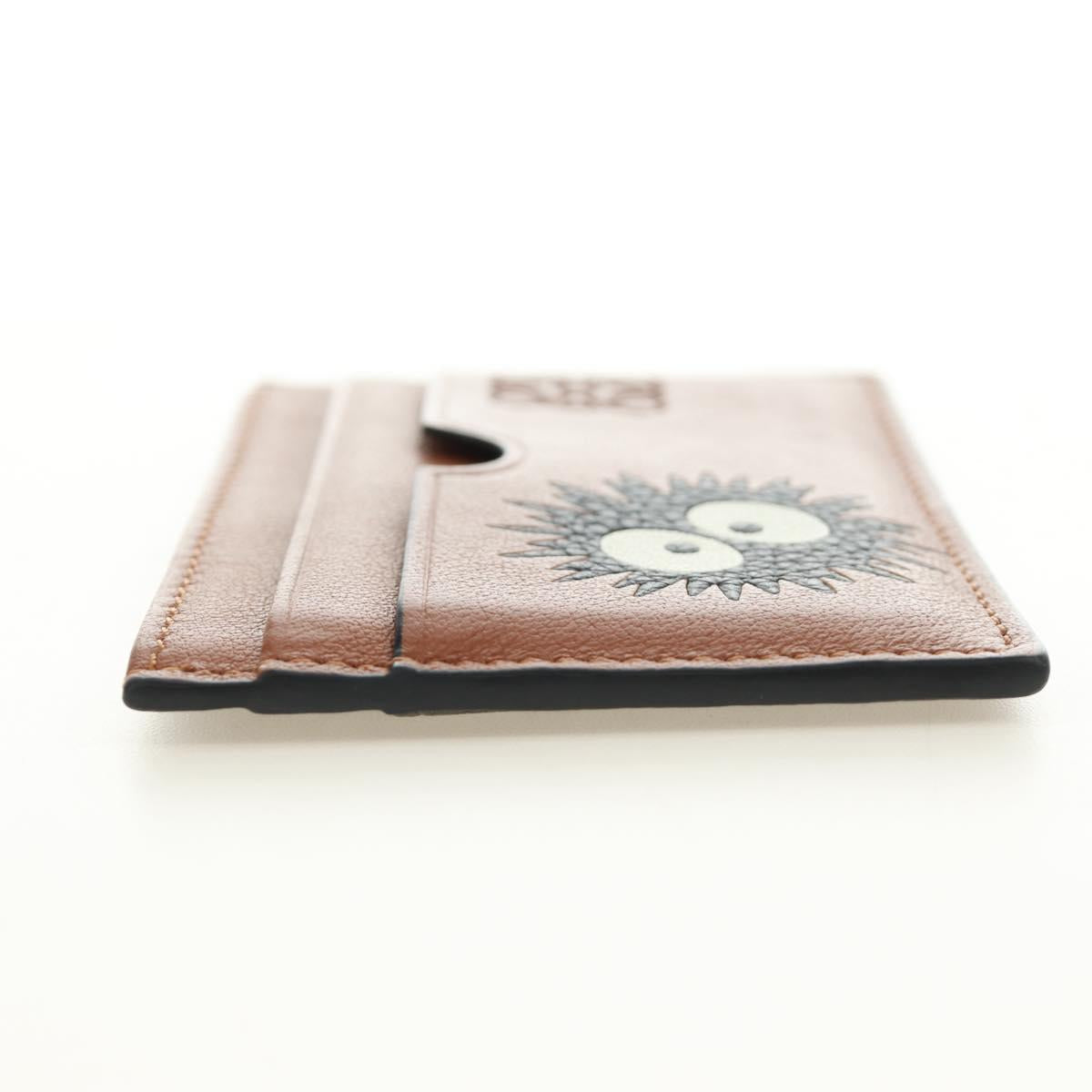 LOEWE × Studio Ghibli My Neighbor Totoro Card Case Leather Brown Auth 167394SAM