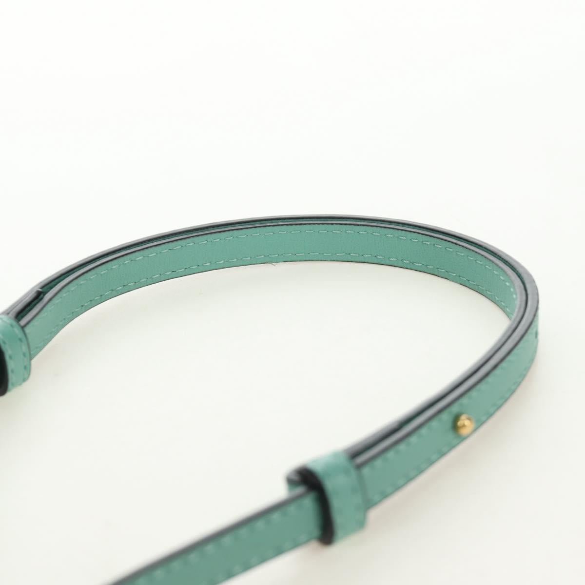 LOEWE × Ghibli Spirited Away Flamenco Clutch Mini Leather Green Auth 167395SM