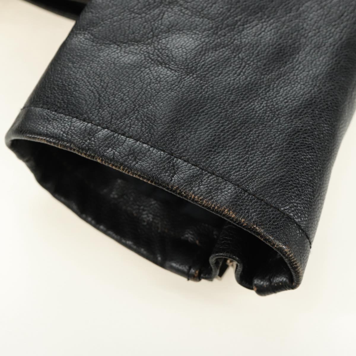 Coach x Disney Double Riders Jacket Leather Black Auth 167402M