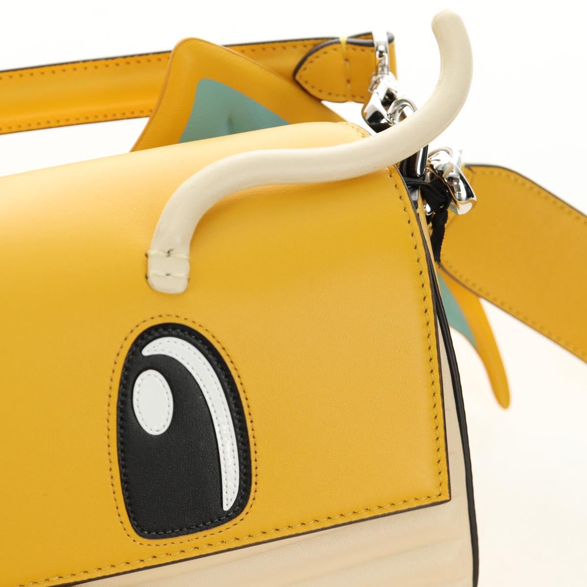 FENDI Dragonite FENDIxFRGMTxPOKÉMON Mamma Baguette Bag Leather Auth 167404SM