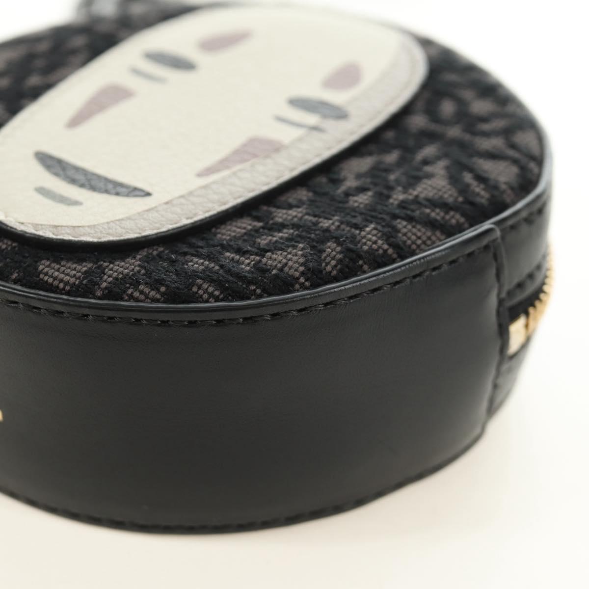 LOEWE × Studio Ghibli Cookie Pouch No-Face Bag Canvas Black Gold Auth 167410SM
