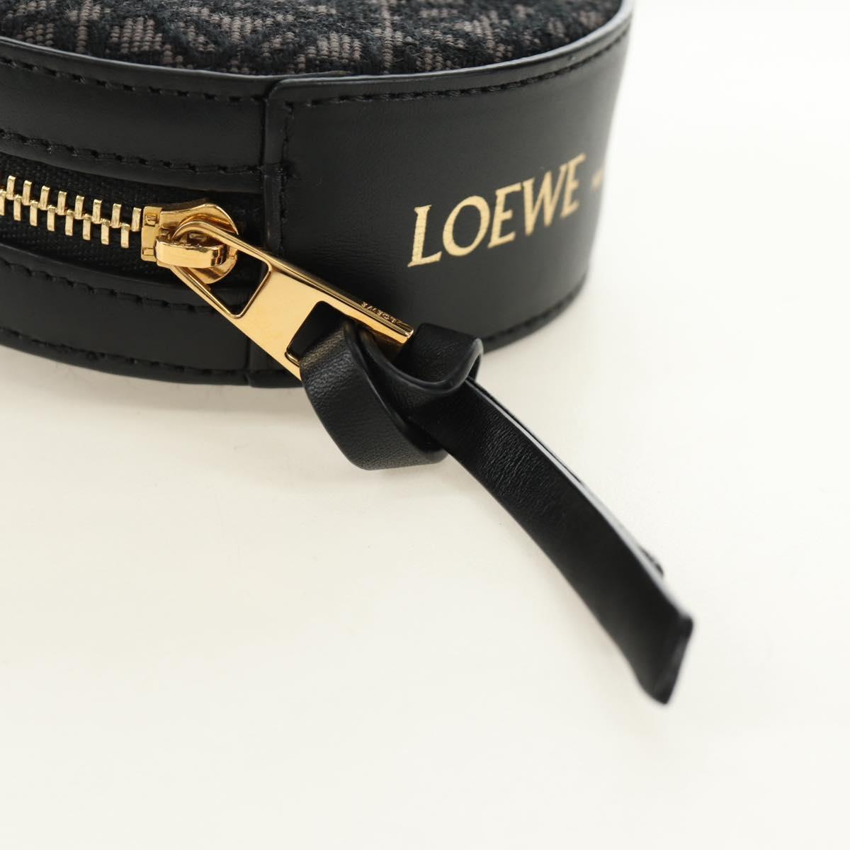 LOEWE × Studio Ghibli Cookie Pouch No-Face Bag Canvas Black Gold Auth 167410SM