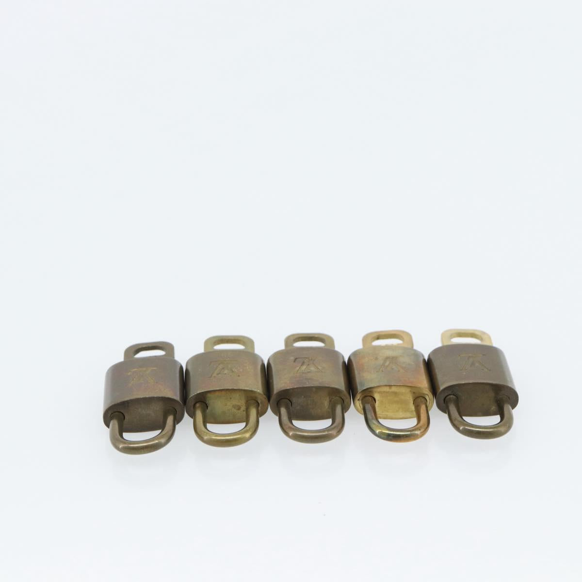 LOUIS VUITTON Padlock 5 Set Padlock metal Gold LV Auth 167412