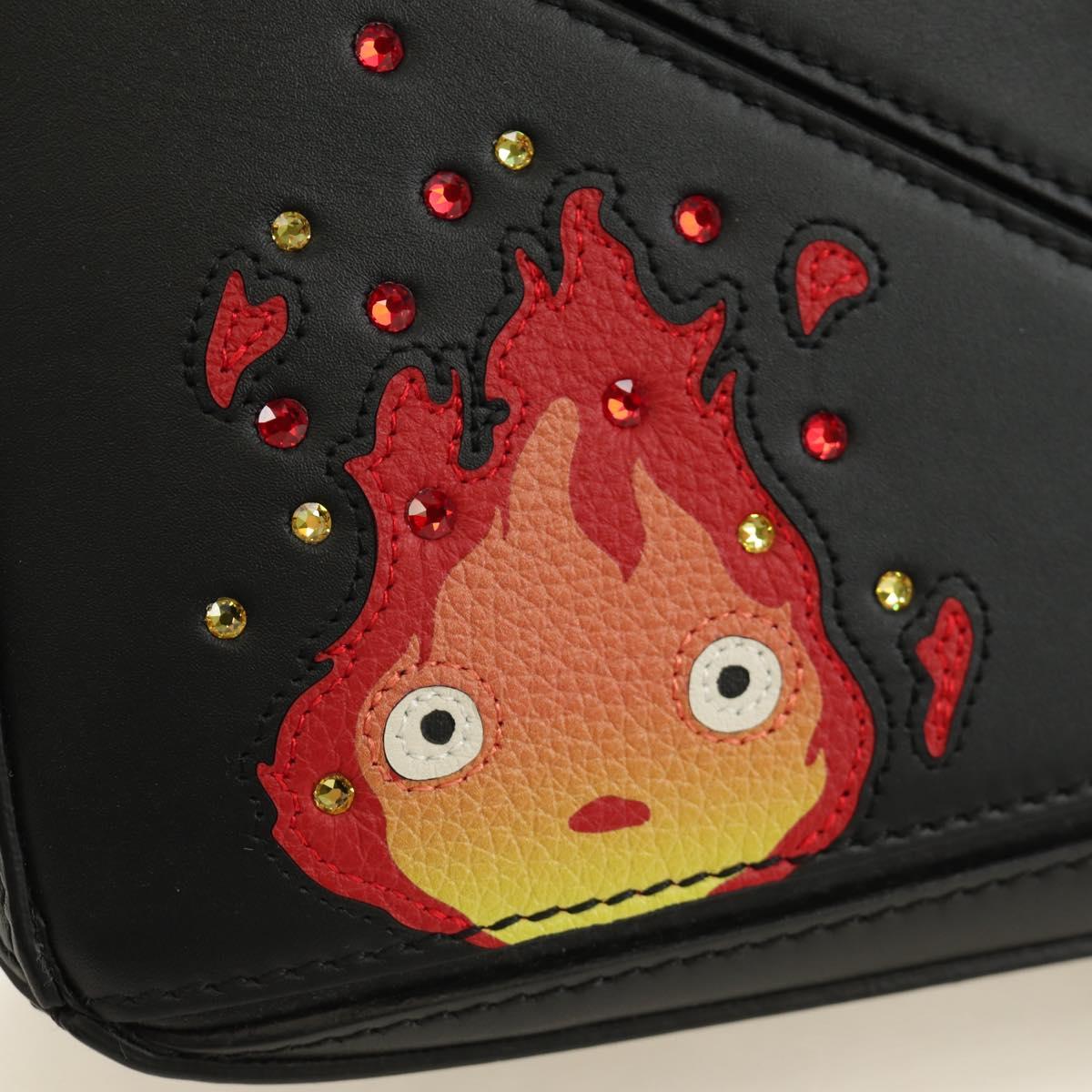LOEWE × Studio Ghibli Howl's Calcifer Puzzle Mini Bag 2way Black Auth 167415SM