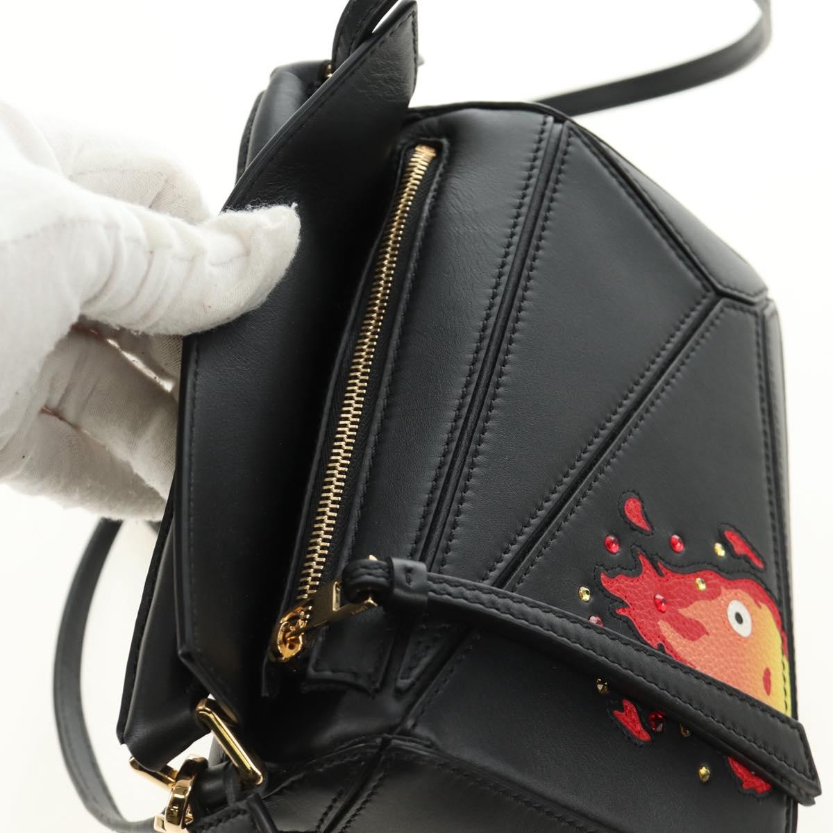LOEWE × Studio Ghibli Howl's Calcifer Puzzle Mini Bag 2way Black Auth 167415SM