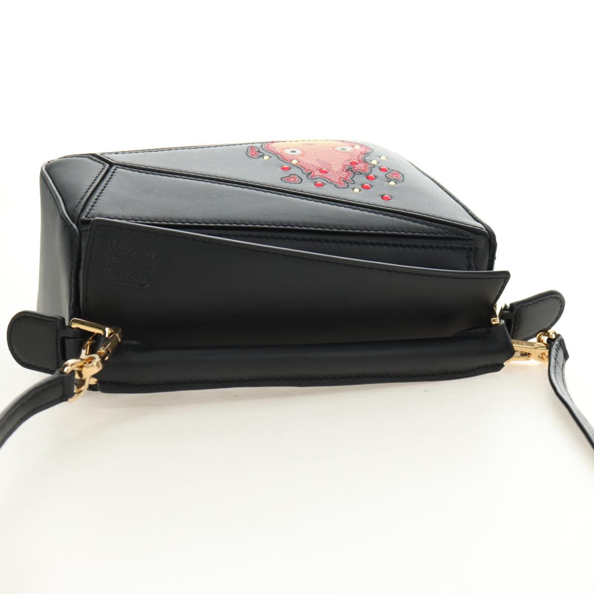 LOEWE × Studio Ghibli Howl's Calcifer Puzzle Mini Bag 2way Black Auth 167415SM