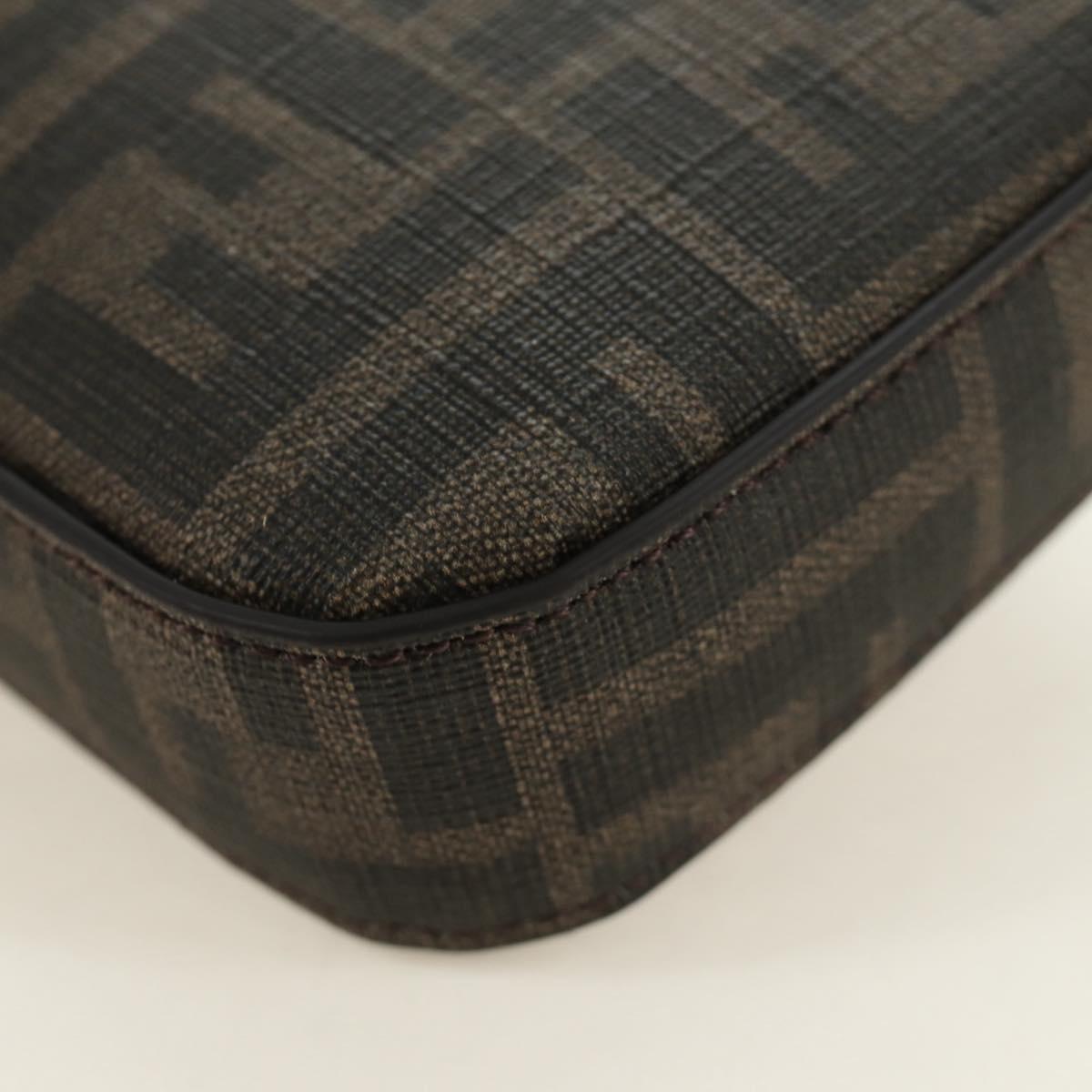 FENDI Dragonite Zucca Canvas FRGMT POKÉMON Bag Black Silver Brown Auth 167417SM