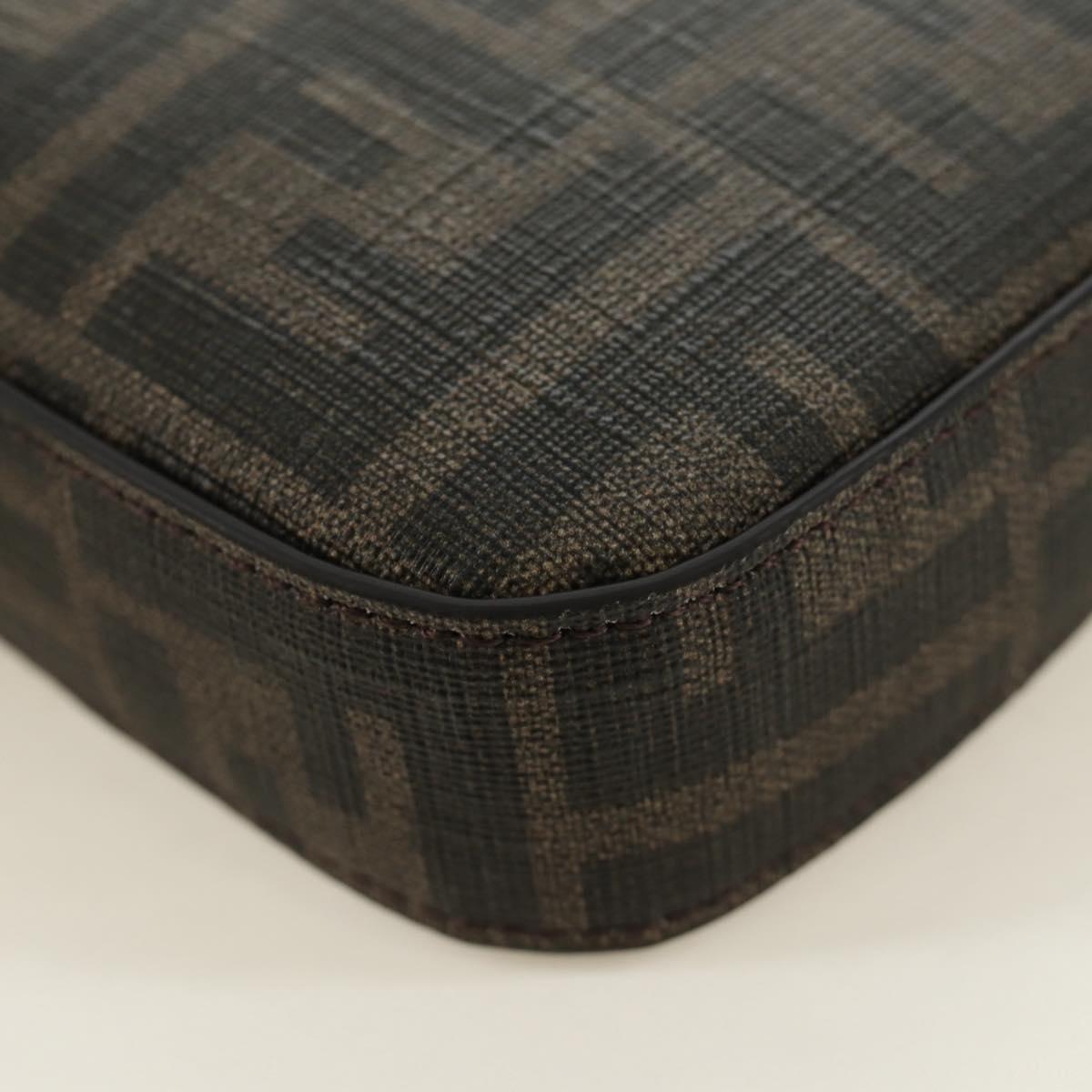 FENDI Dragonite Zucca Canvas FRGMT POKÉMON Bag Black Silver Brown Auth 167417SM