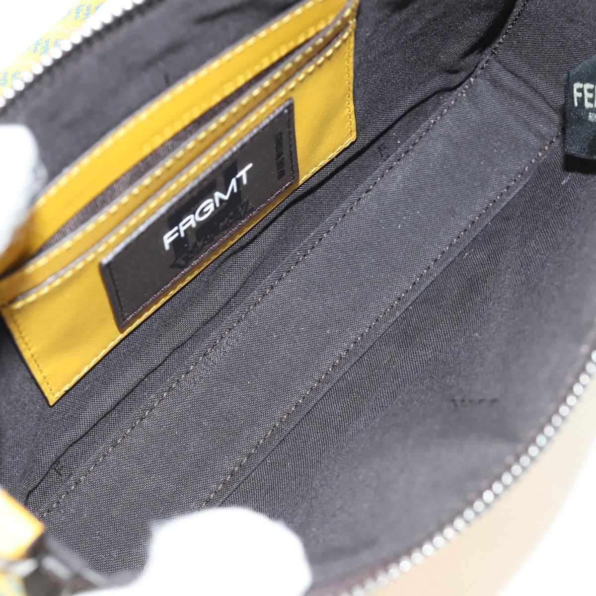 FENDI Dragonite Zucca Canvas FRGMT POKÉMON Bag Black Silver Brown Auth 167417SM
