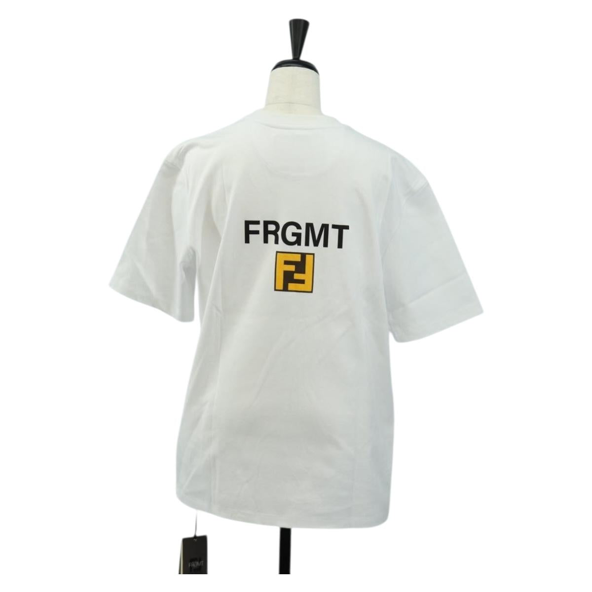 FENDI x FRGMT x POKÉMON Dragonite T Shirt Cotton White Auth 167426SAM