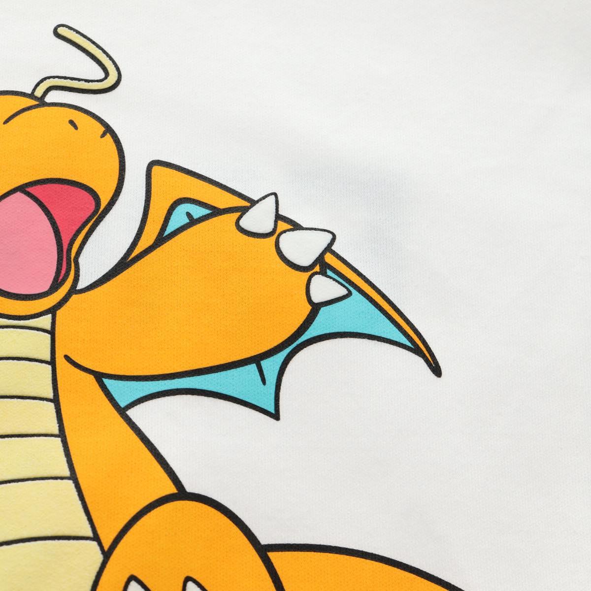 FENDI x FRGMT x POKÉMON Dragonite T Shirt Cotton White Auth 167426SAM