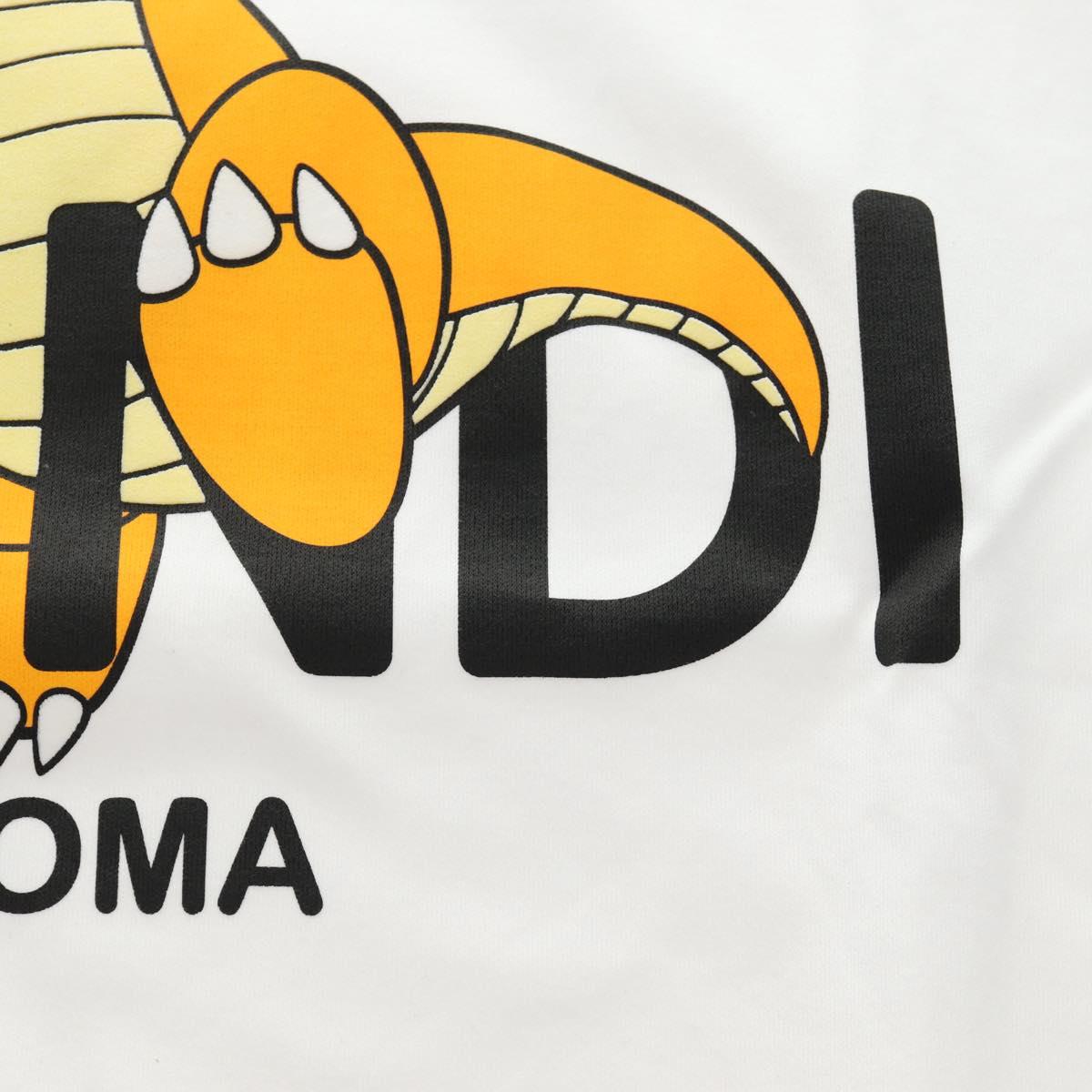 FENDI x FRGMT x POKÉMON Dragonite T Shirt Cotton White Auth 167426SAM