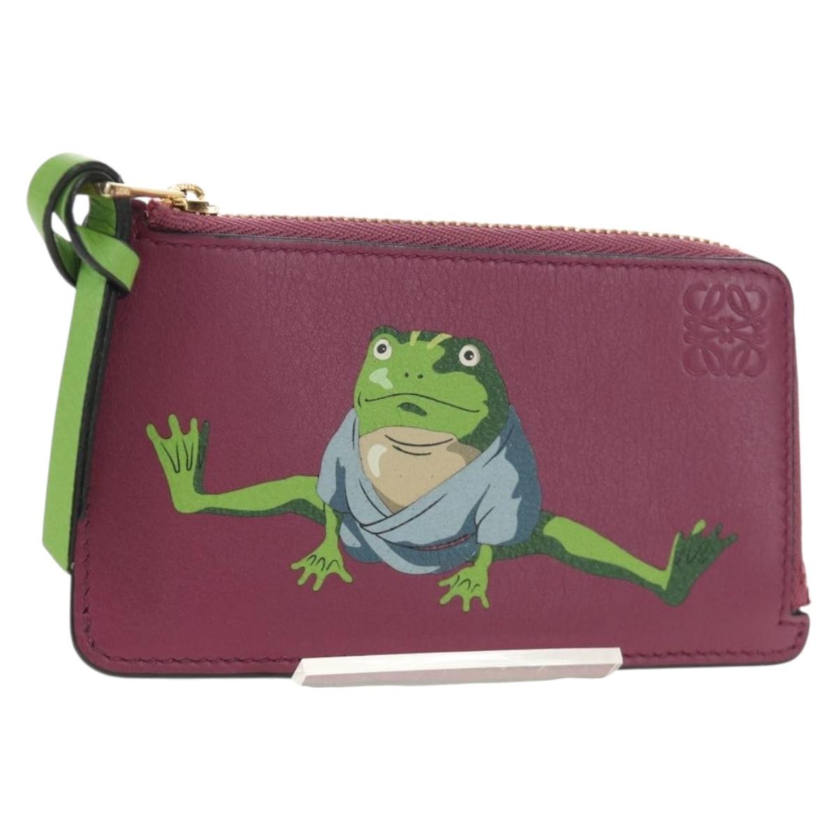 LOEWE × Studio Ghibli Green Frog From Spirited Away Case Leather Auth 167428SM