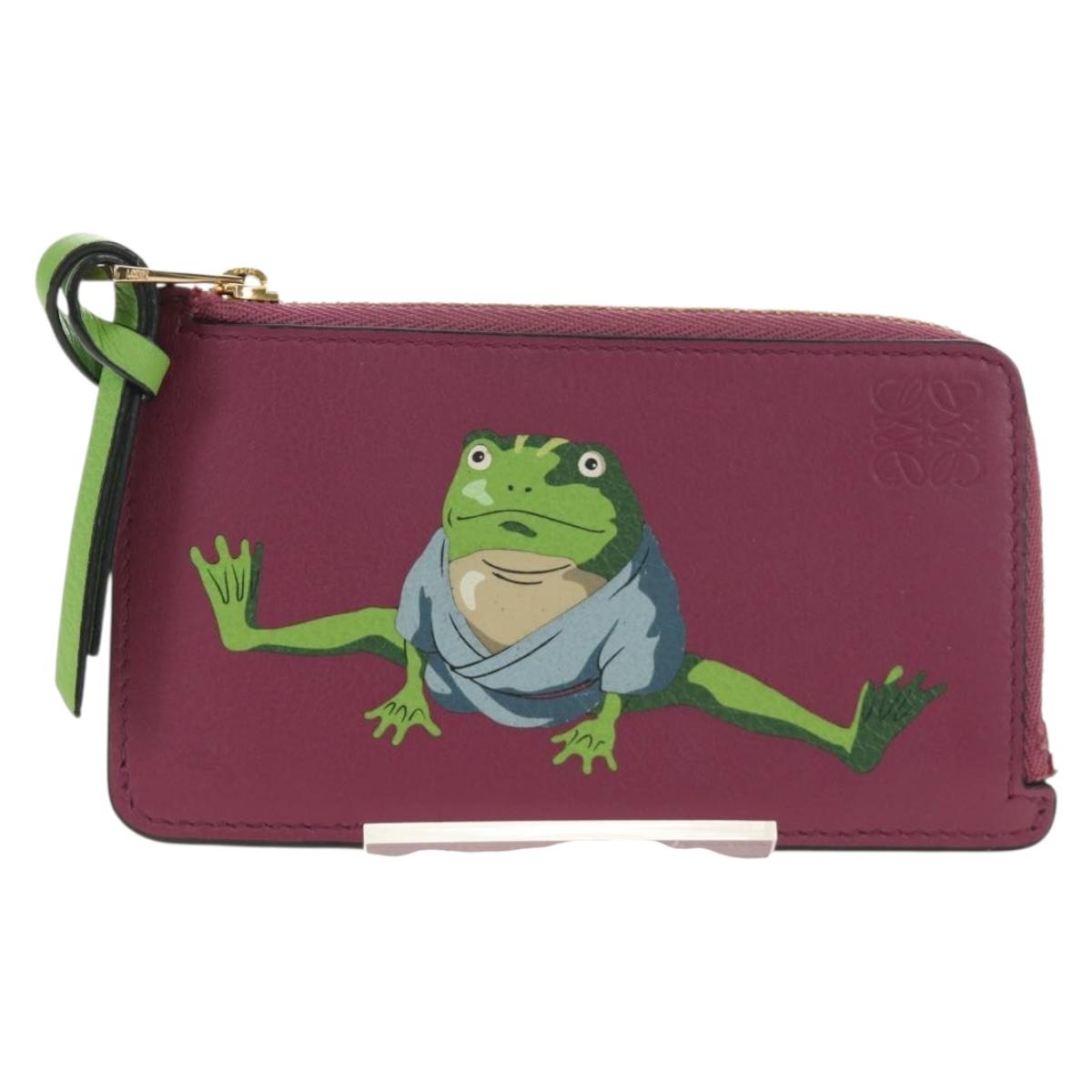LOEWE × Studio Ghibli Green Frog From Spirited Away Case Leather Auth 167428SM