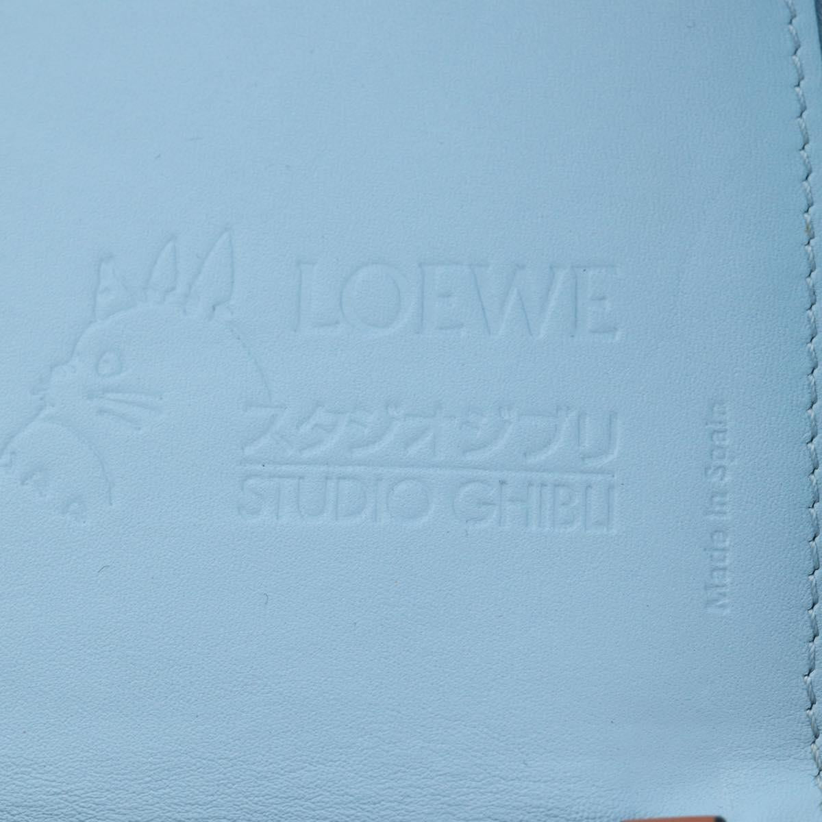 LOEWE × Studio Ghibli My Neighbor Totoro Heel Pouch Leather Blue Auth 167429SM