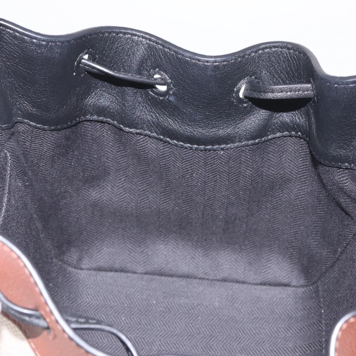 LOEWE × Ghibli Mini Hammock Soot Sprites Hand Bag Leather Brown Auth 167441SM