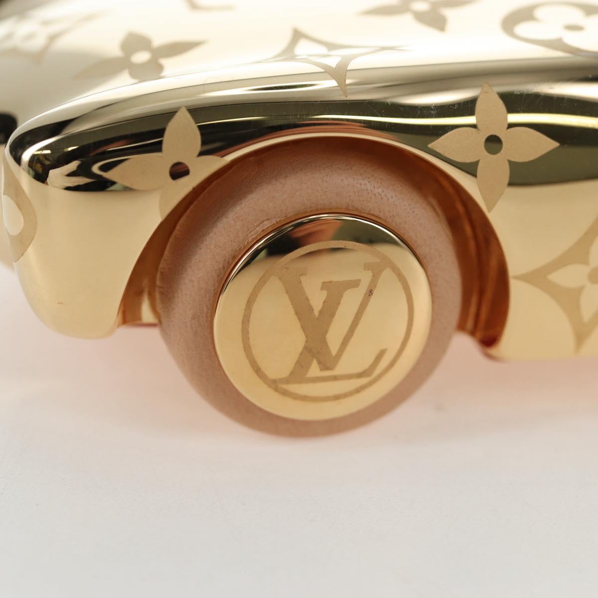LOUIS VUITTON Monogram Paperweight Car Metal Gold R97981 LV Auth 167451SM