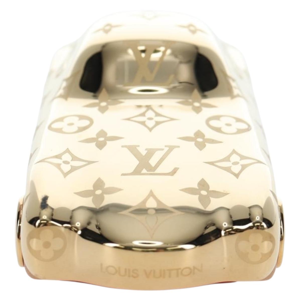 LOUIS VUITTON Monogram Paperweight Car Metal Gold R97981 LV Auth 167451SM