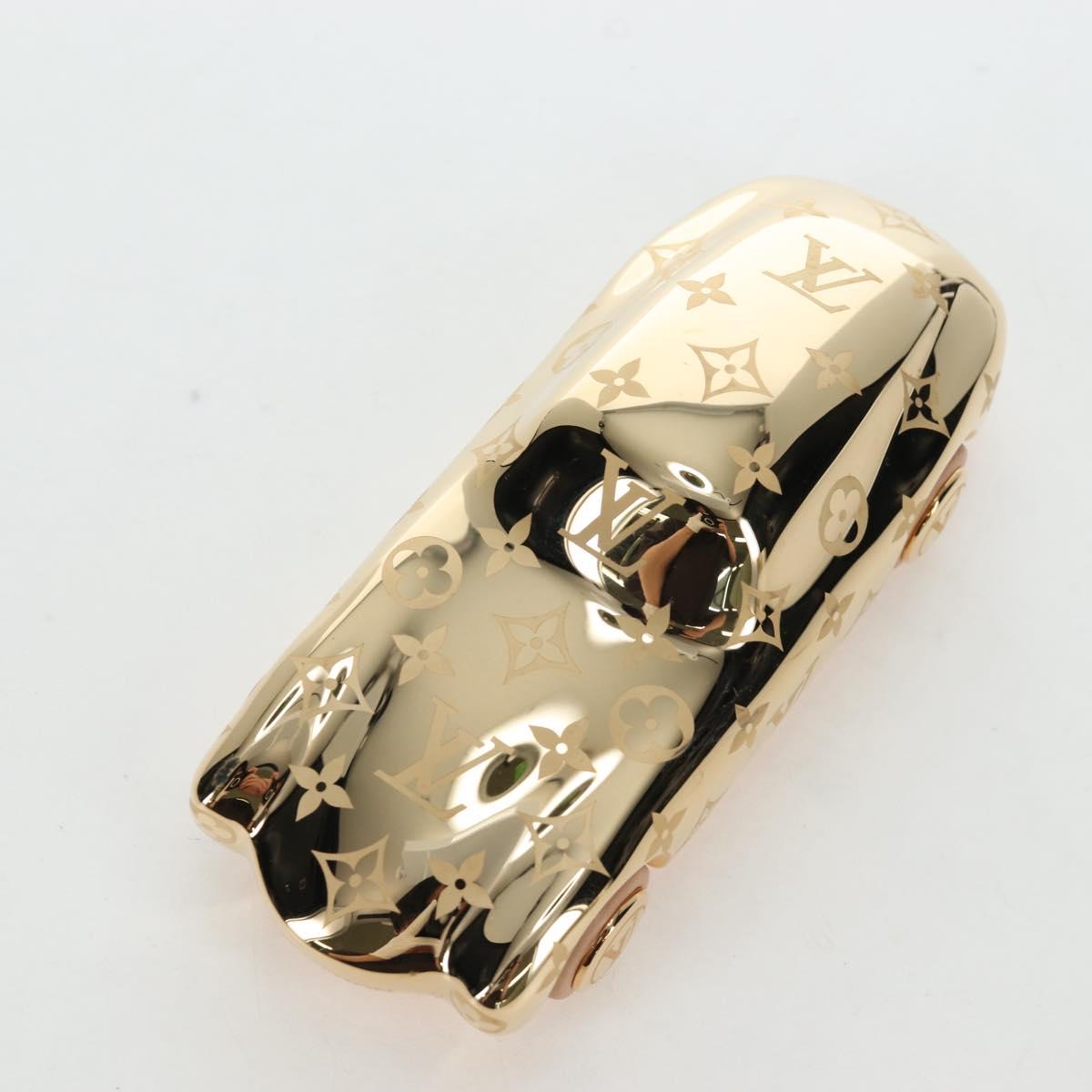 LOUIS VUITTON Monogram Paperweight Car Metal Gold R97981 LV Auth 167451SM