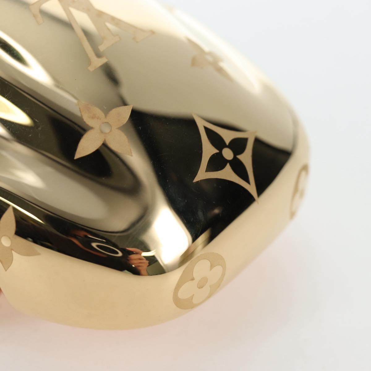 LOUIS VUITTON Monogram Paperweight Car Metal Gold R97981 LV Auth 167451SM