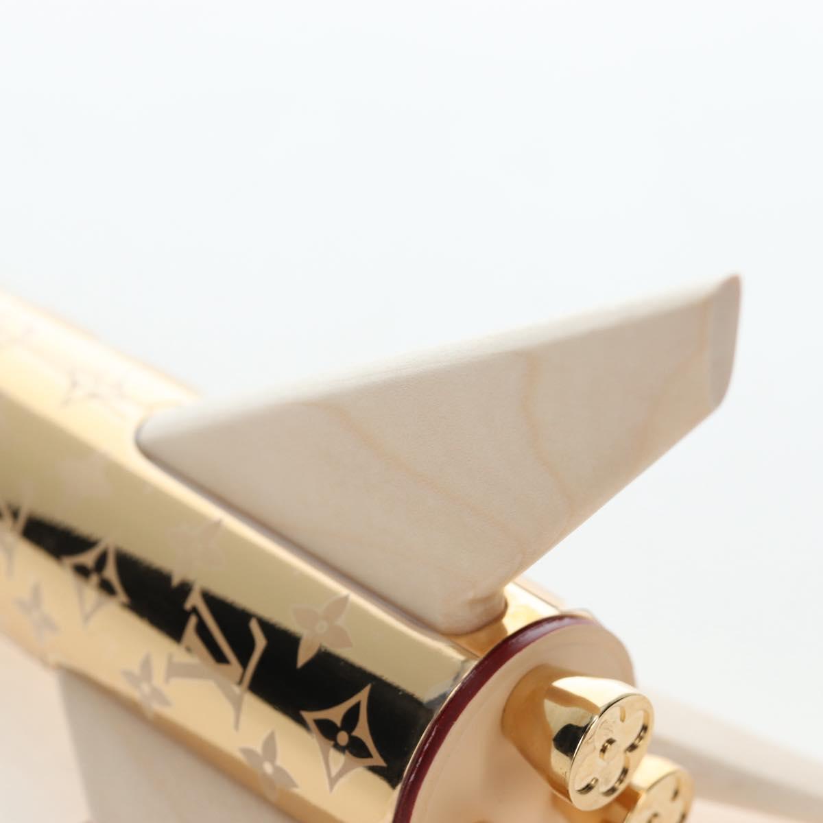 LOUIS VUITTON Monogram Metal Rocket Paperweight Gold GI0794 LV Auth 167456SM