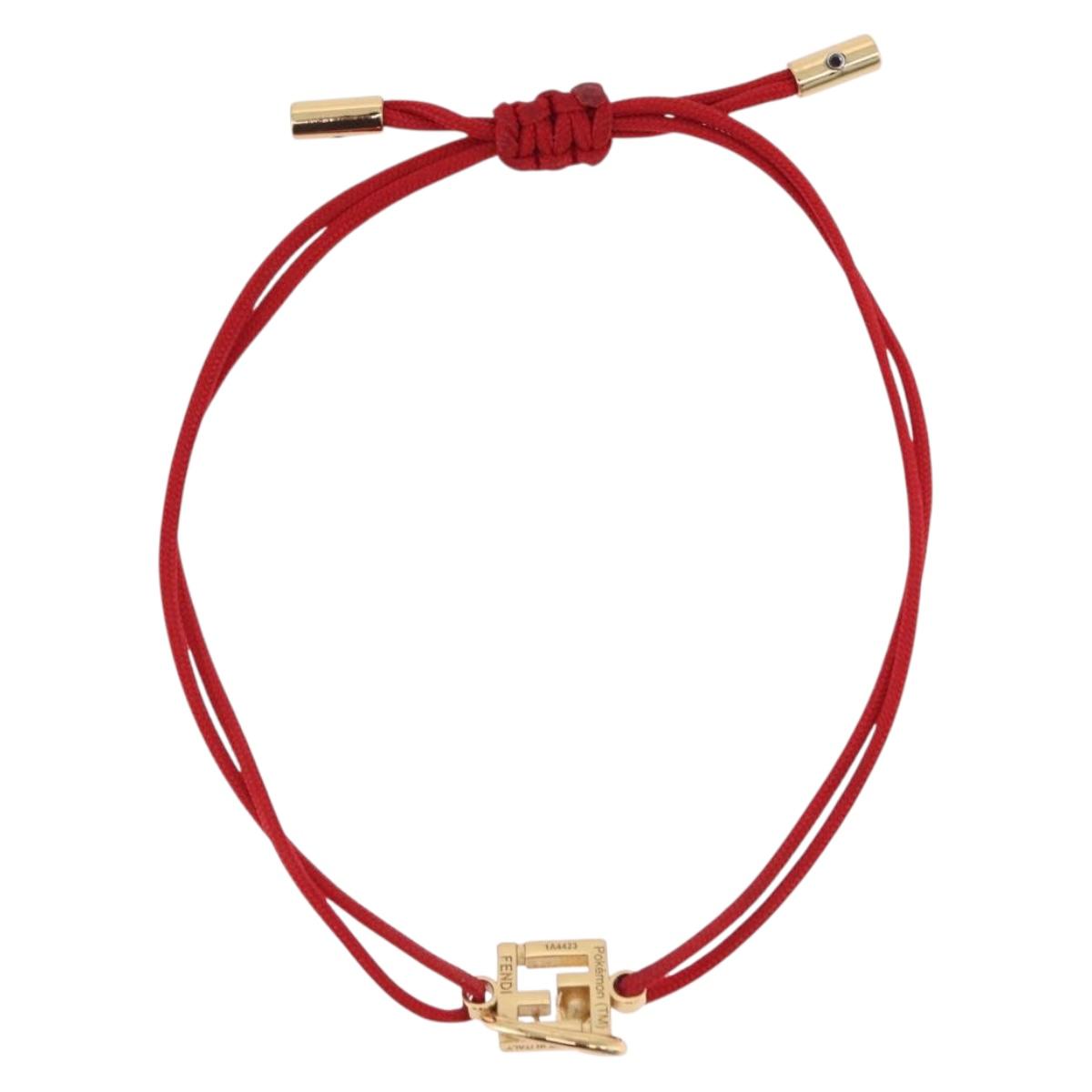 FENDI FENDI x FRGMT x POKEMON Dratini Bracelet Metal Red Gold Tone Auth 167464SM
