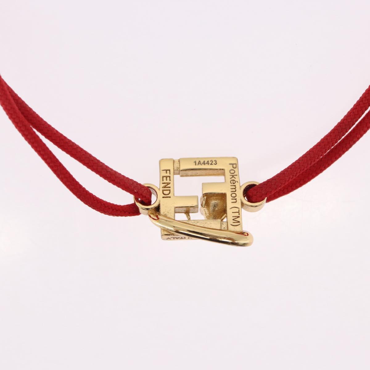 FENDI FENDI x FRGMT x POKEMON Dratini Bracelet Metal Red Gold Tone Auth 167464SM