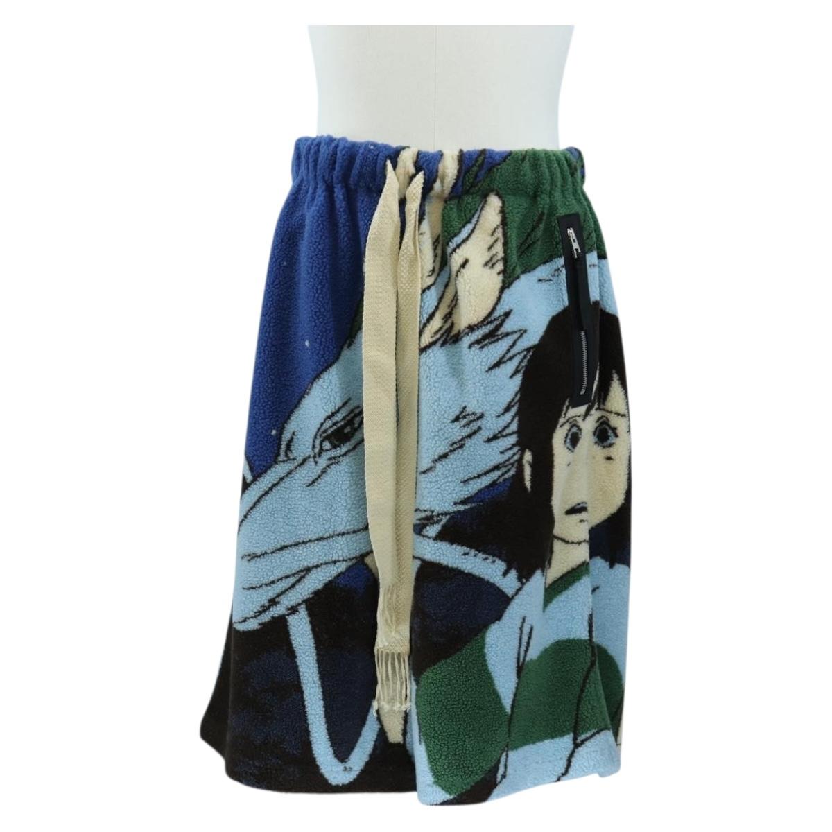 LOEWE x Studio Ghibli Spirited Away Jacquard Fleece Bermuda Pants Auth 167465SM