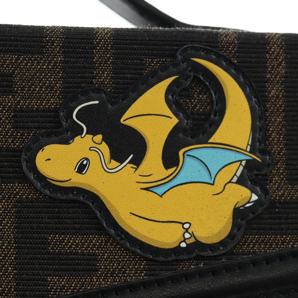 FENDI x FRGMT x POKEMON Soft Trunk Brown Silver 7VA565 Auth 167466SM