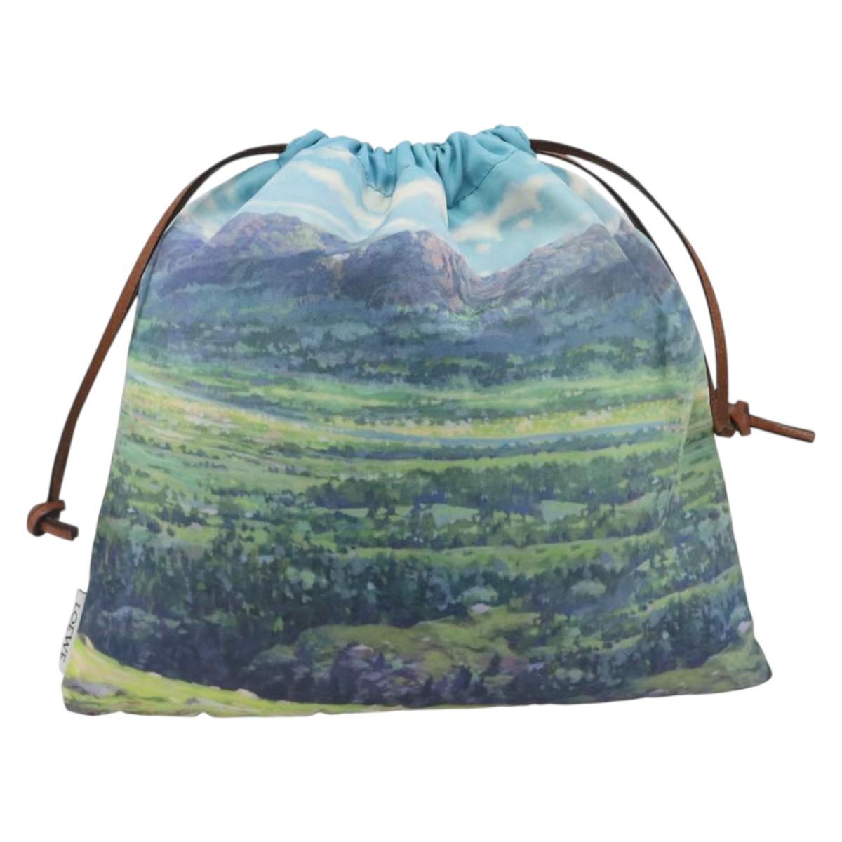 LOEWE Studio Ghibli Howl's Moving Castle Sophie Pouch Nylon Blue Auth 167478M