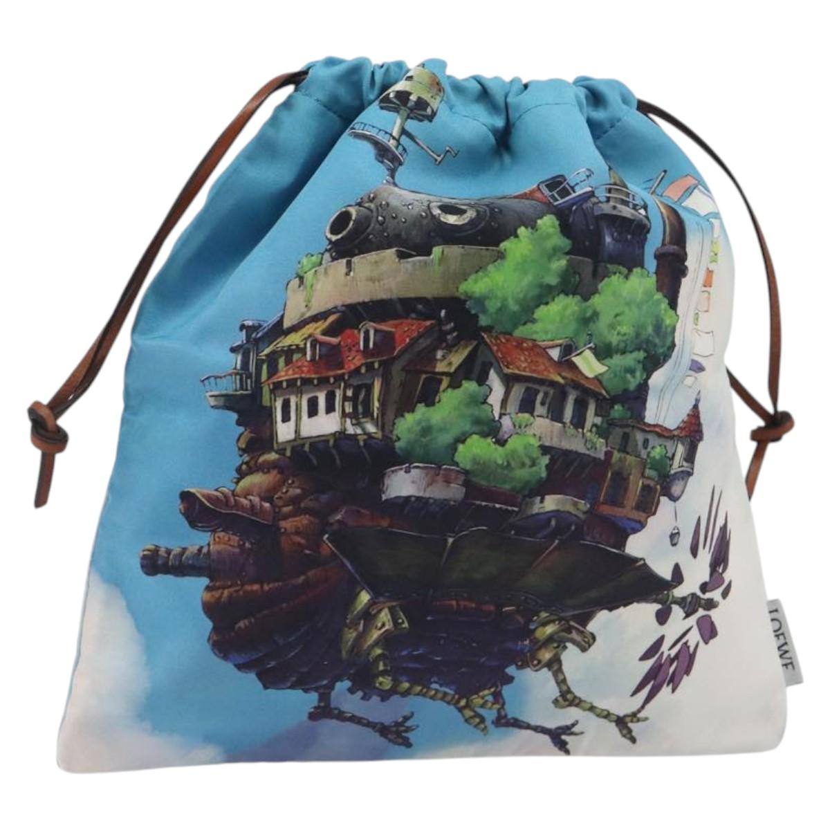 LOEWE x Studio Ghibli Howl's Moving Castle Pouch Nylon Blue Auth 167479M