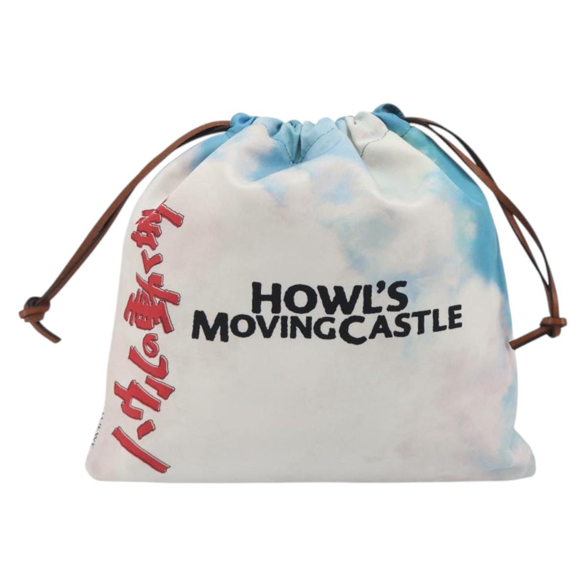 LOEWE Studio Ghibli Howl's Moving Castle Pouch Nylon Blue Auth 167480M