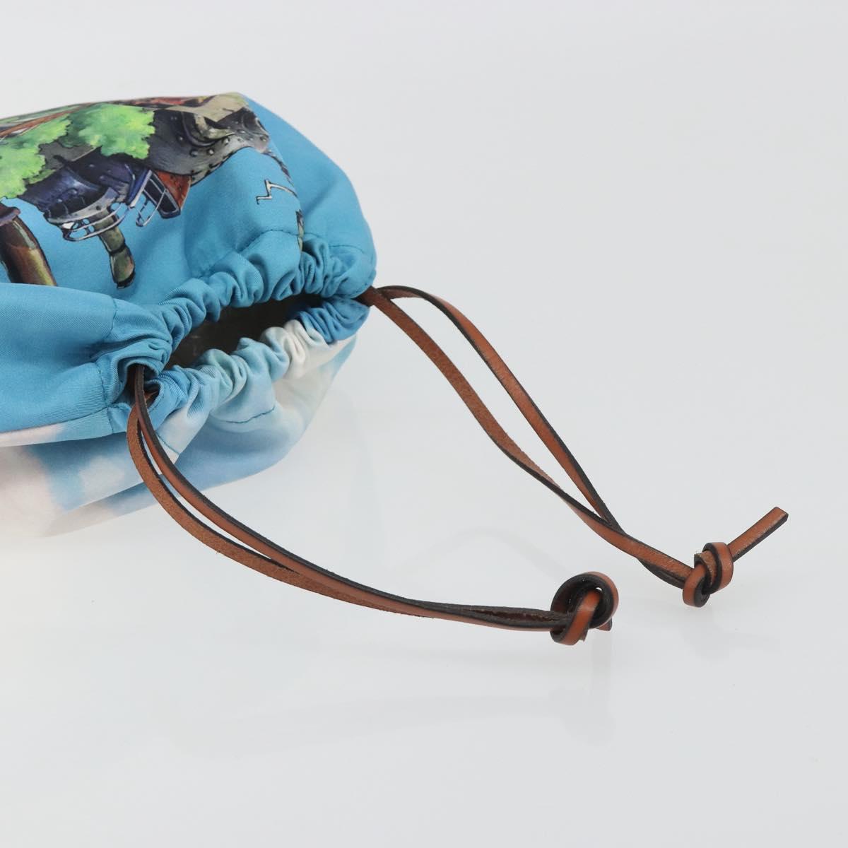 LOEWE Studio Ghibli Howl's Moving Castle Pouch Nylon Blue Auth 167480M