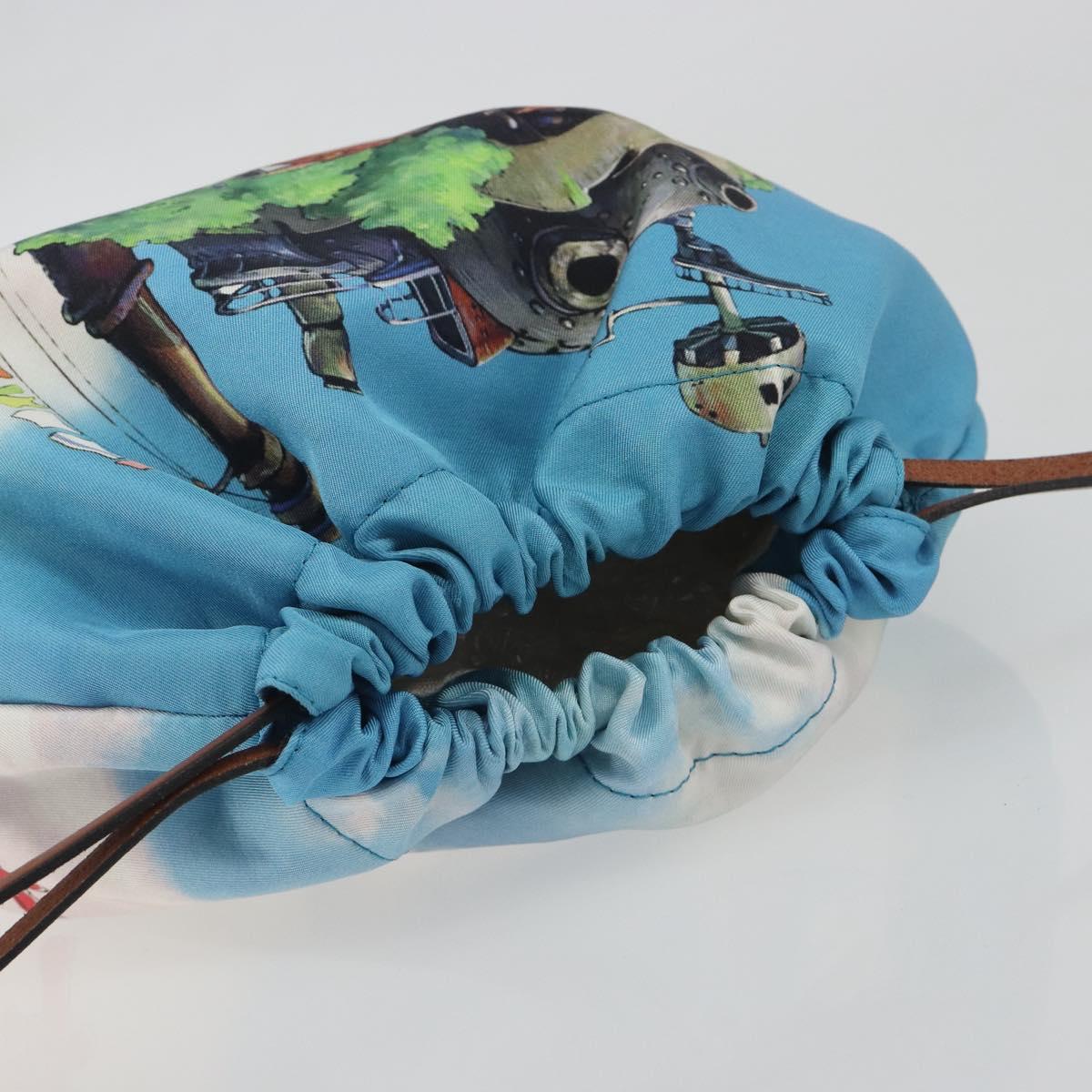 LOEWE Studio Ghibli Howl's Moving Castle Pouch Nylon Blue Auth 167481M