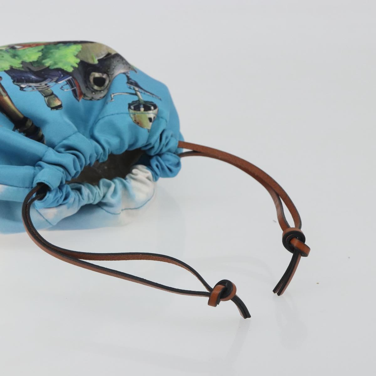 LOEWE Studio Ghibli Howl's Moving Castle Pouch Nylon Blue Auth 167481M