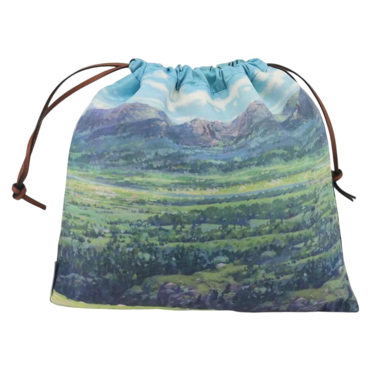 LOEWE Studio Ghibli Howl's Moving Castle Sophie Pouch Nylon Blue Auth 167482M