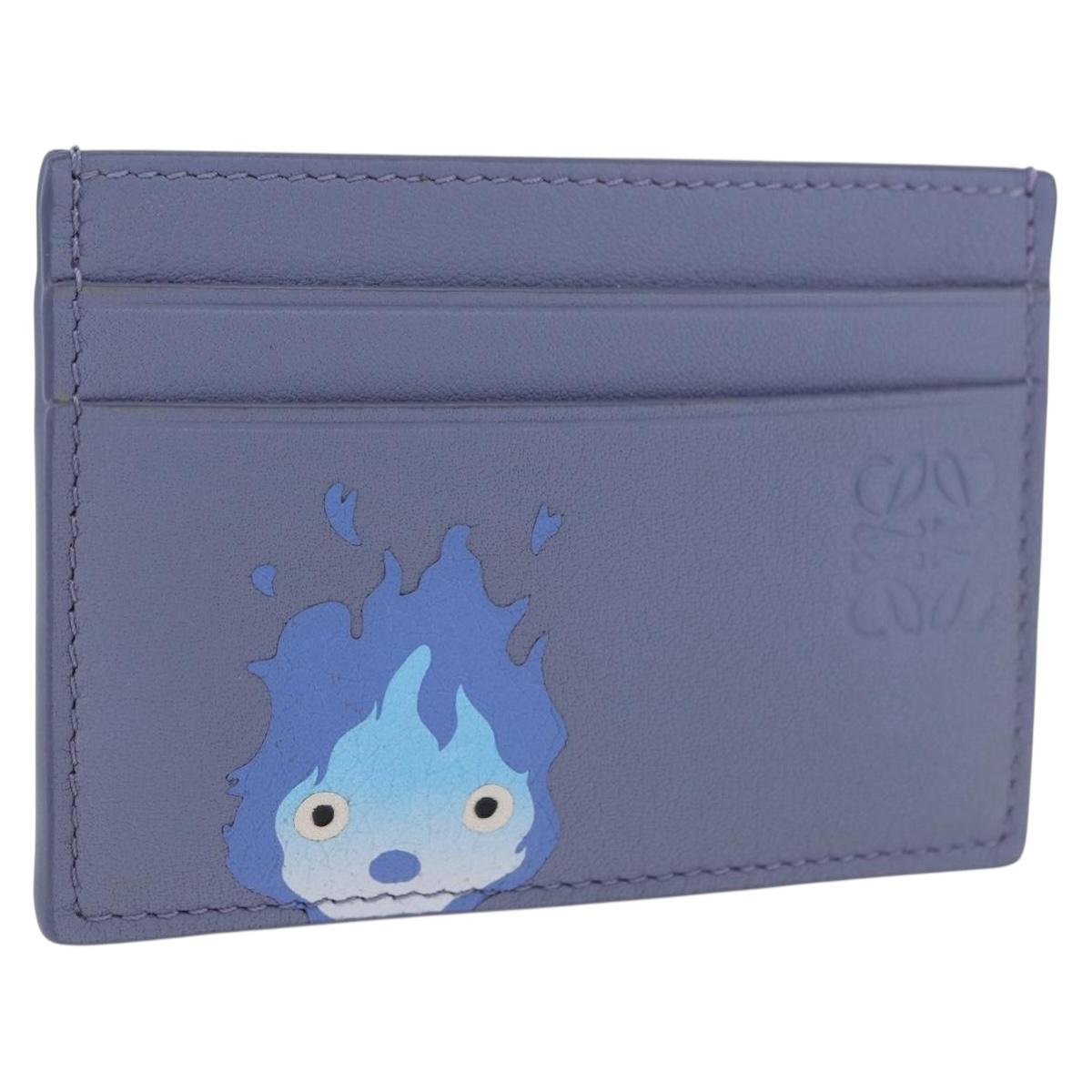 LOEWE x Studio Ghibli Howl's Moving Castle Calcifer Card Case Blue Auth 167486SM