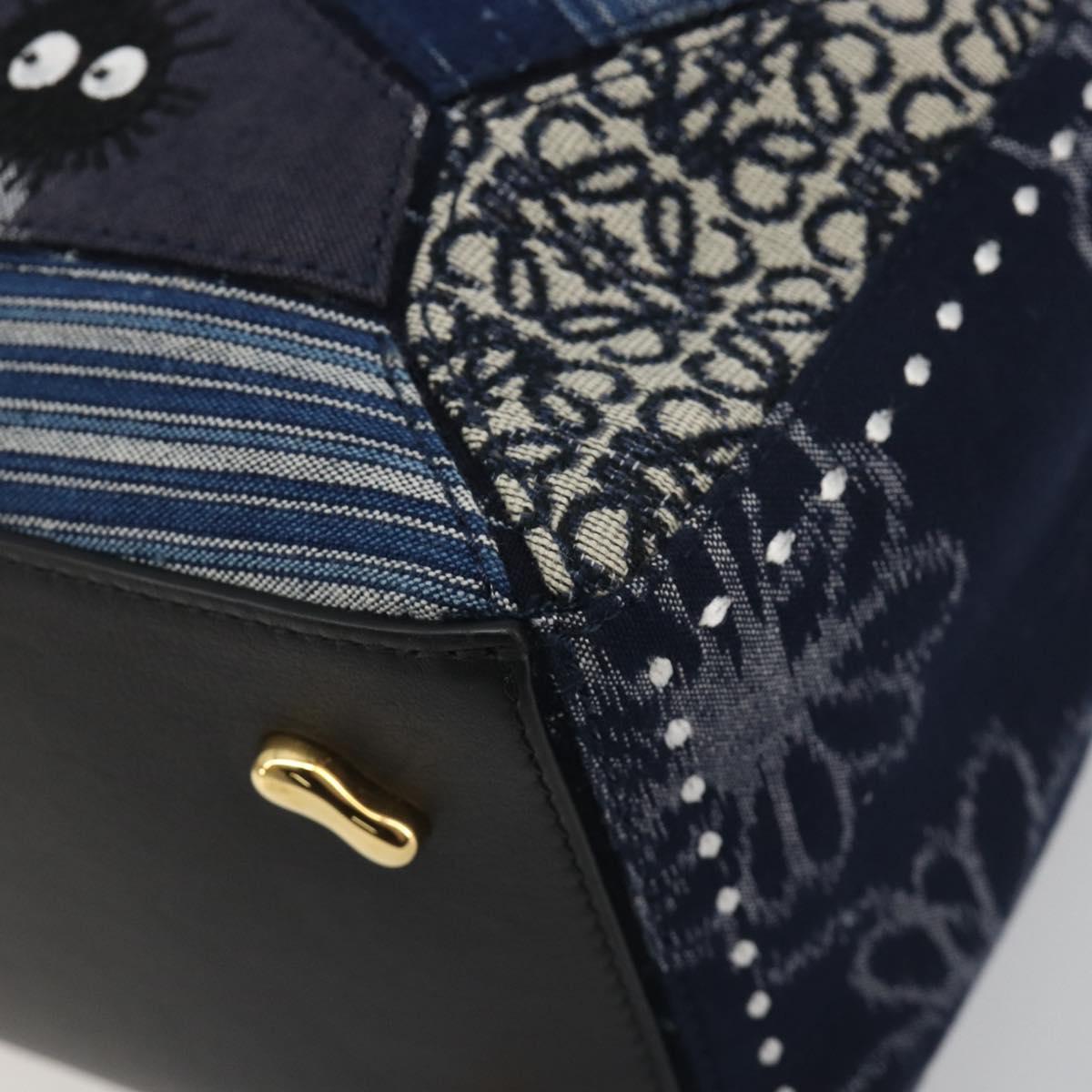 LOEWE x Studio Ghibli Puzzle Bag BORO Blue Frog Soot Sprites Blue Auth 167492SM