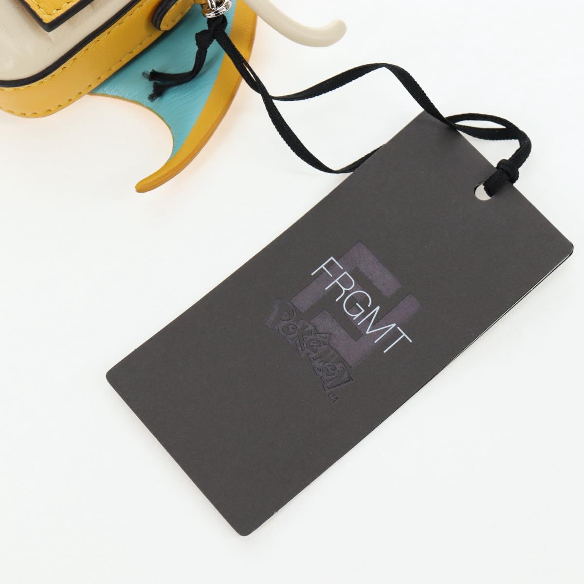 FENDI Dragonite FENDIxFRGMTxPOKÉMON Chain Bag Leather Yellow Auth 167495SM