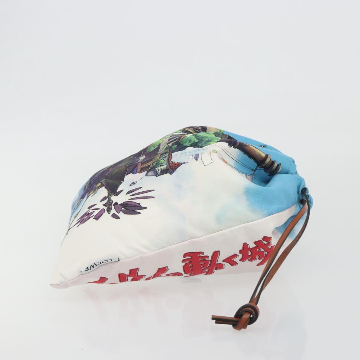 LOEWE Studio Ghibli Howl's Moving Castle Pouch Nylon Blue Auth 167496M