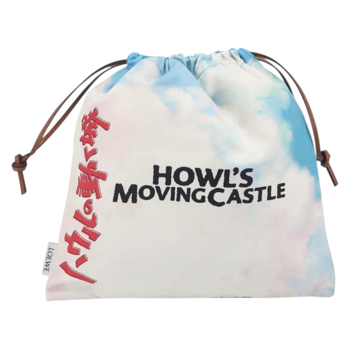 LOEWE Studio Ghibli Howl's Moving Castle Pouch Nylon Blue Auth 167497M