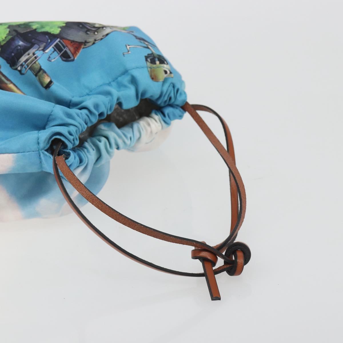 LOEWE Studio Ghibli Howl's Moving Castle Pouch Nylon Blue Auth 167497M