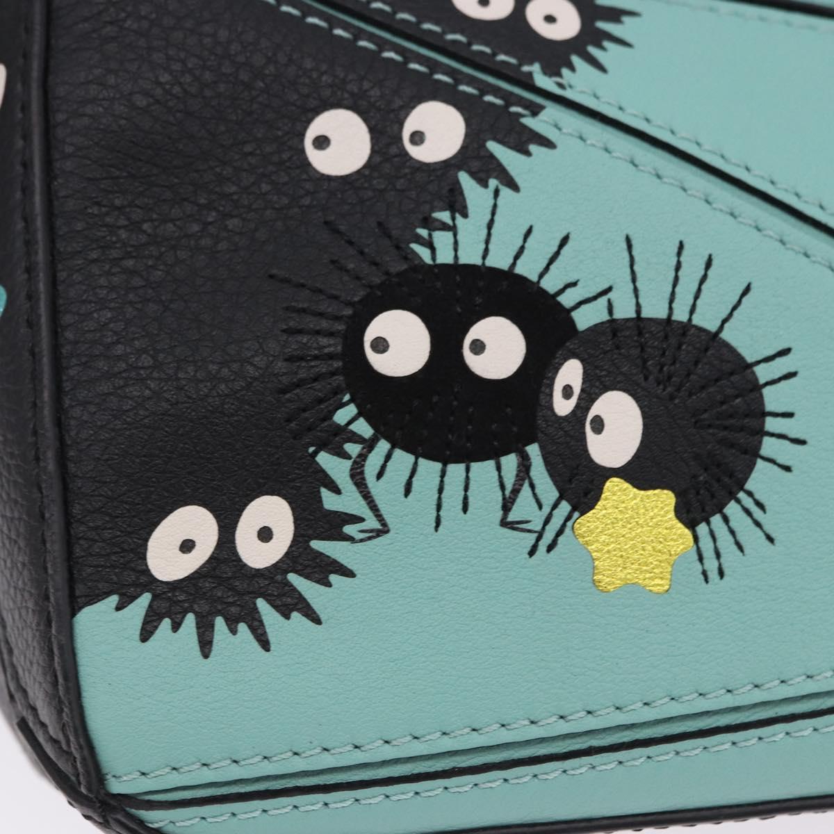 LOEWE Ghibli Spirited Away Soot Sprites Puzzle Bag Mini 2way Green Auth 167502SM