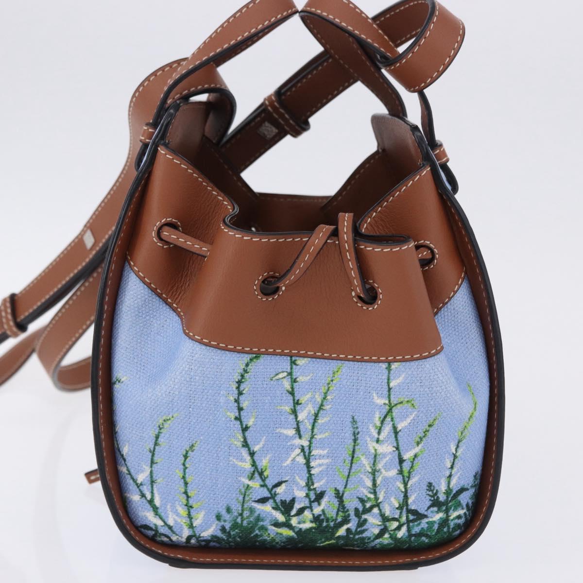 LOEWE Ghibli Collaboration Totoro Hammock Mini Bag Leather Blue Auth 167503SM