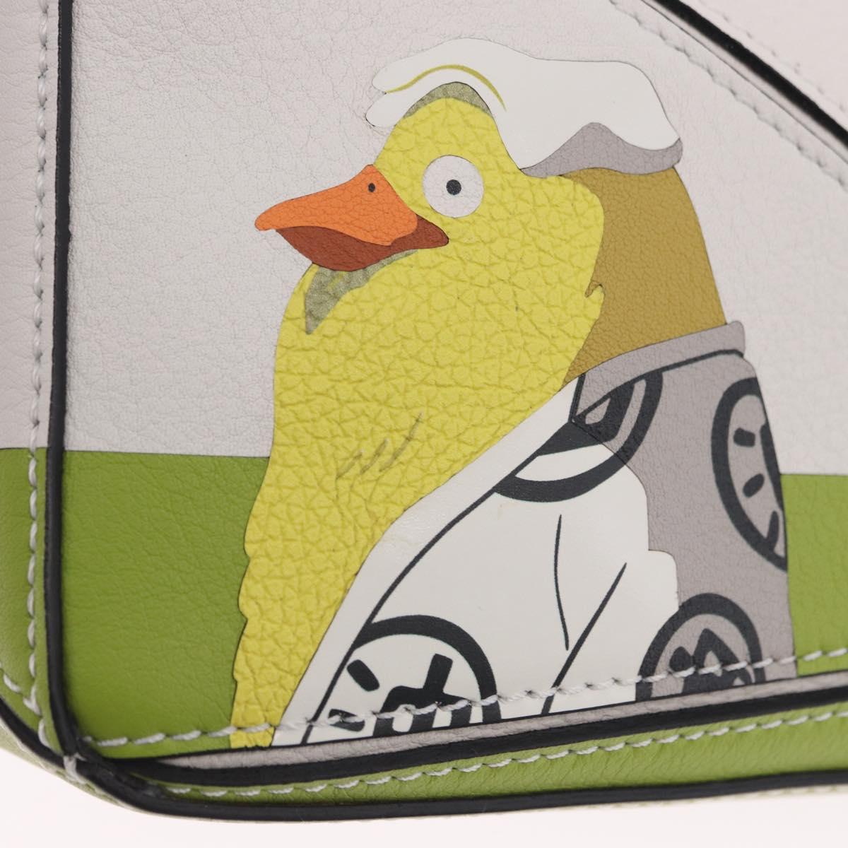 LOEWE Ghibli Spirited Away Ootori Sama Puzzle Bag Mini Leather 2way Gold Auth 167504SM
