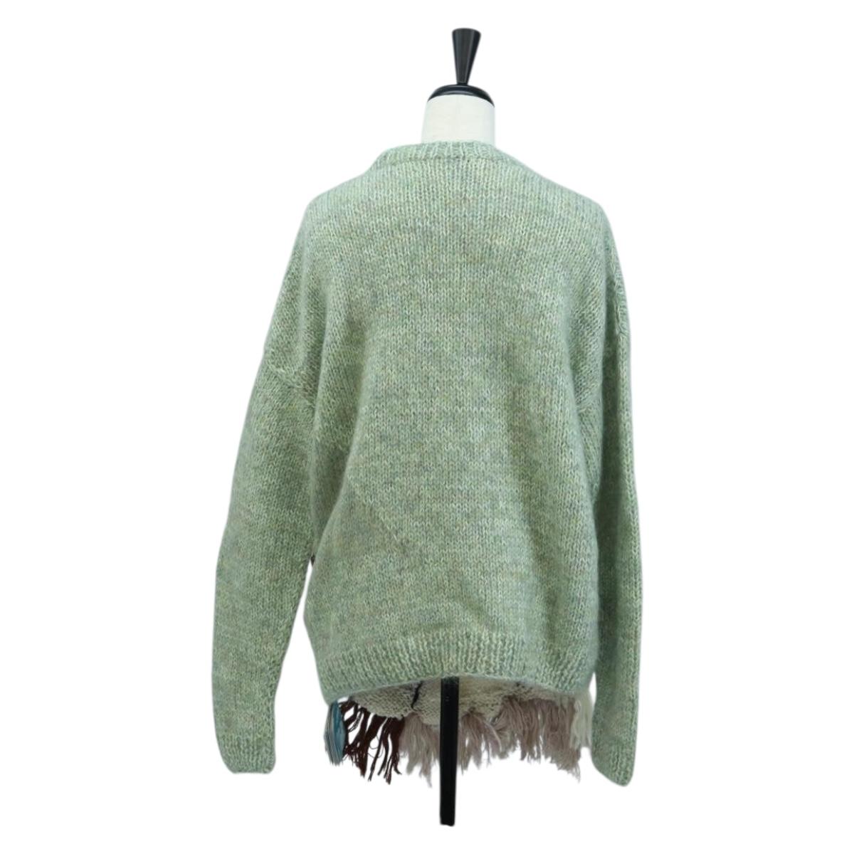 LOEWE LOEWE × Studio Ghibli Embroidered Sweater Hin Wool XS Green Auth 167540SM