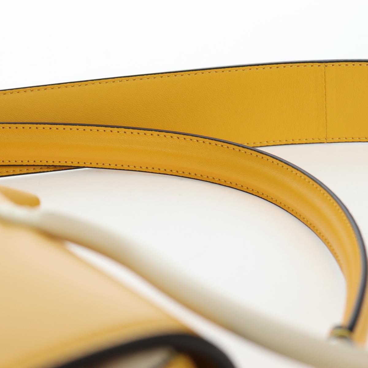 FENDI Dragonite FENDIxFRGMTxPOKÉMON Mamma Baguette Leather Yellow Auth 167542SM