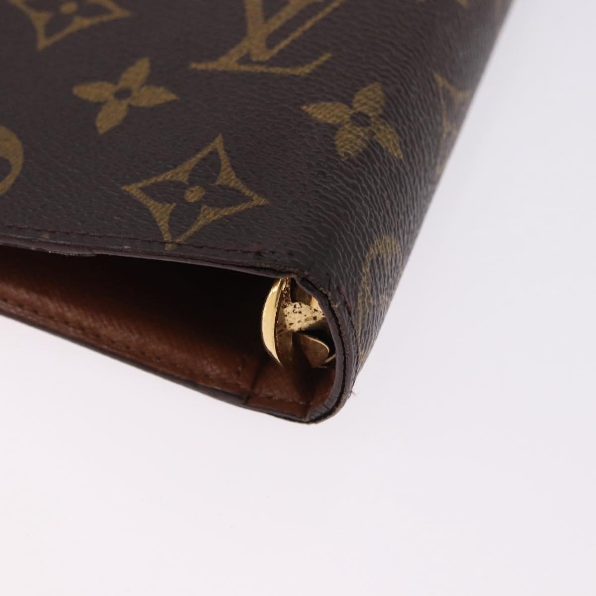 LOUIS VUITTON Monogram Agenda MM Day Planner Cover R20105 LV Auth 167545