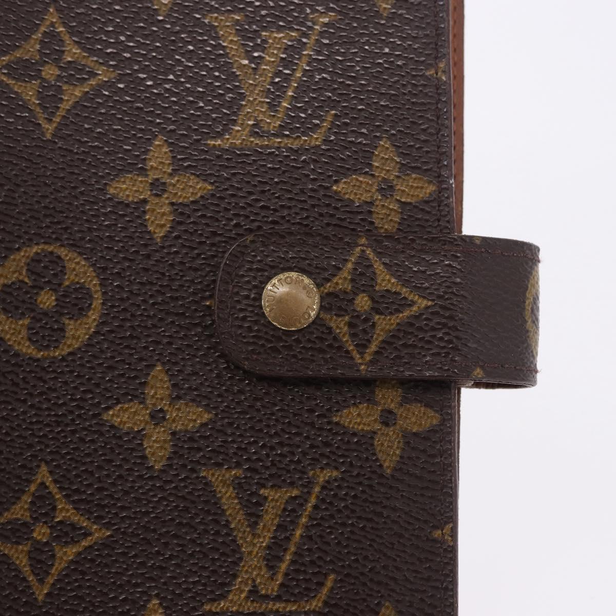 LOUIS VUITTON Monogram Agenda MM Day Planner Cover R20105 LV Auth 167545